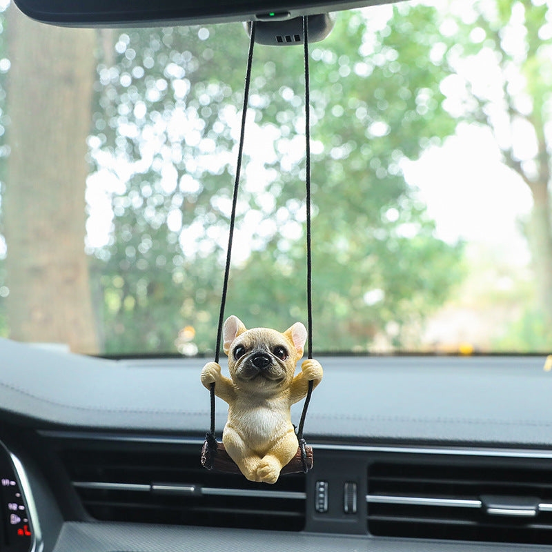 Perrito en Columpio - Colgante Decorativo para Retrovisor