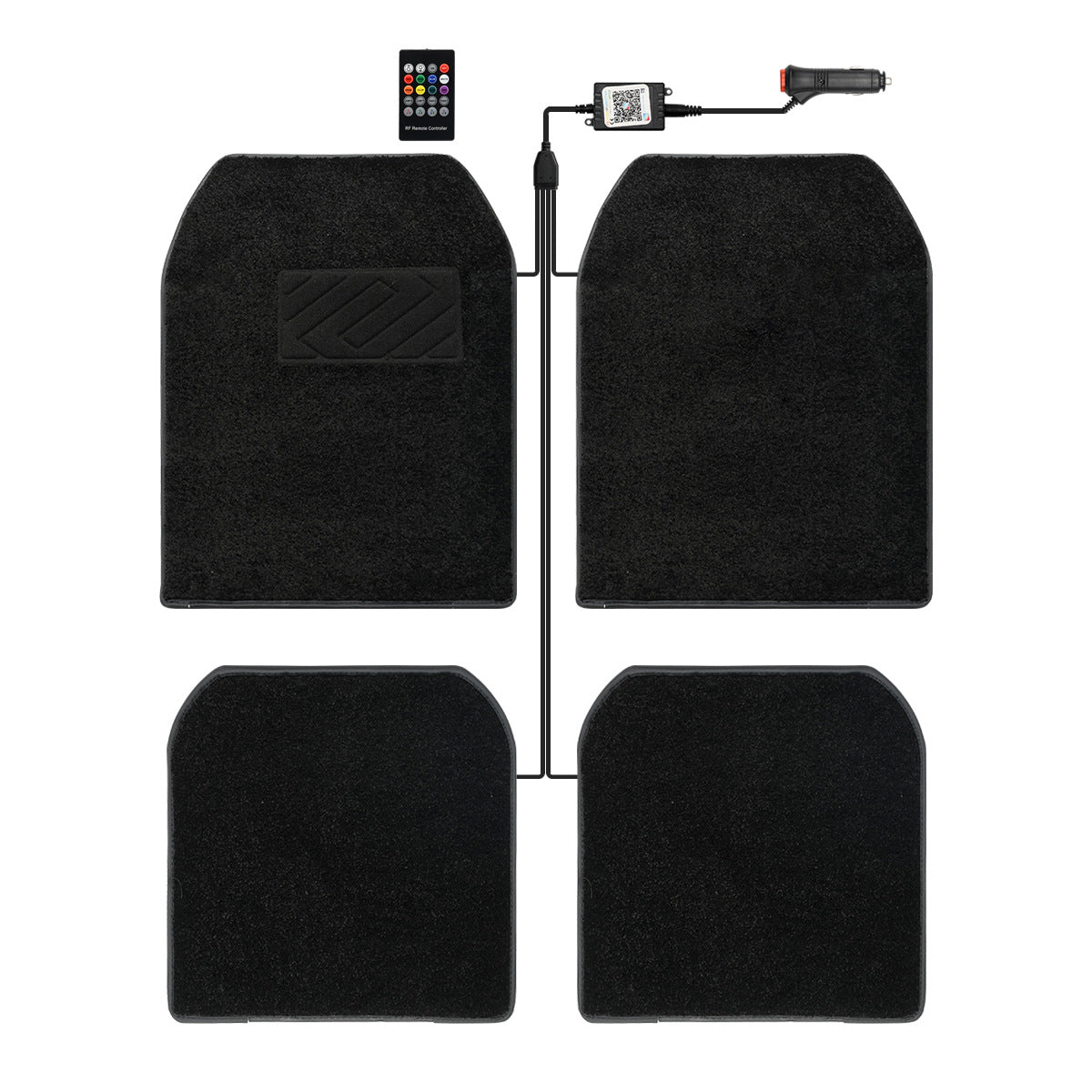 Alfombrillas LED Luminosas para Coche — Luz Ambiental Interior con Estrellas