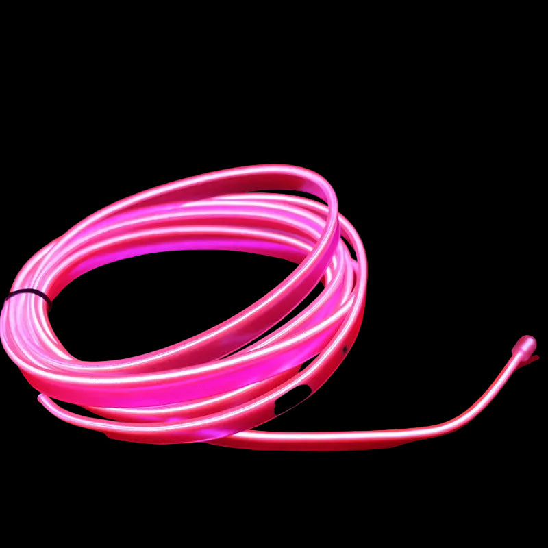 Tiras LED Neón para Interior de Coche — Luz Ambiental 1-3m con 10 Colores