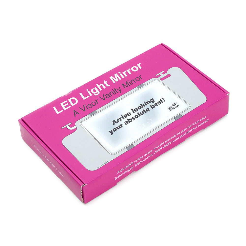 Espejo de Maquillaje LED para Coche - Iluminación Profesional para Parasol