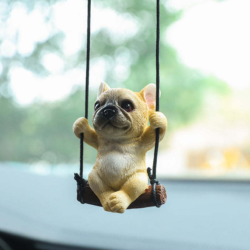 Perrito en Columpio - Colgante Decorativo para Retrovisor