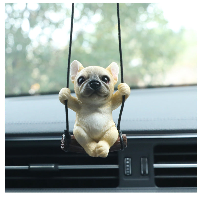 Perrito en Columpio - Colgante Decorativo para Retrovisor