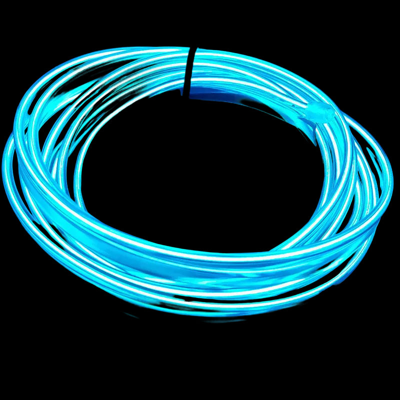 Tiras LED Neón para Interior de Coche — Luz Ambiental 1-3m con 10 Colores